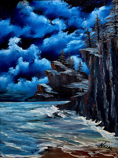 Stormy Night by the Sea